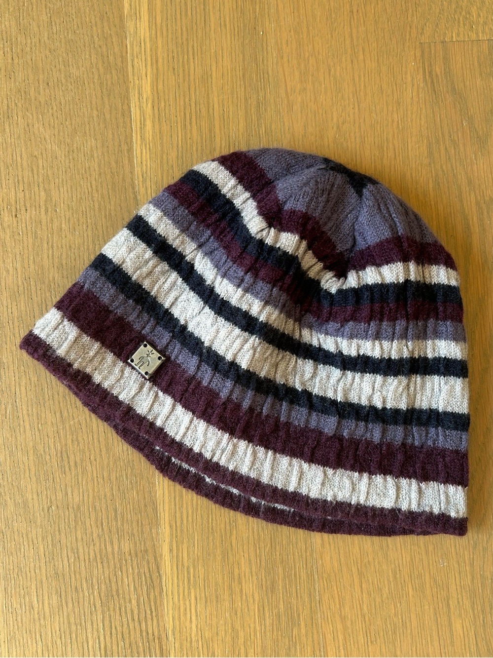 Smartwool Striped Chevron Merino Wool Knit Beanie Hat